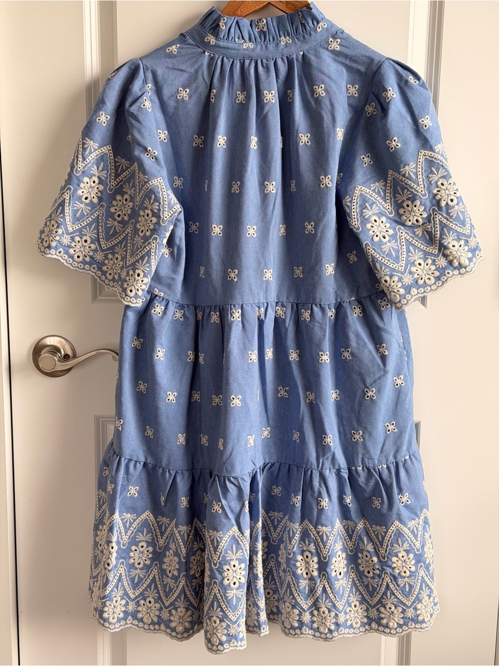 NWOT TUCKERNUCK Chambray Embroidered Crawford Dress - Picture 5 of 13